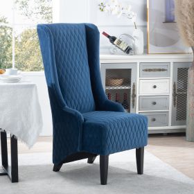 23.03''Wide High-Back Velvet Accent Chair, Comfy High Wingback Chair, Living Room Chair with Soft Padded & Wooden Legs, Modern Side Chair for Living R